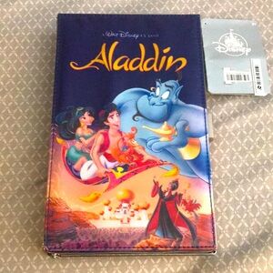 New with tags Disney VHS 90s Aladdin Movie Clutch Purse Bag